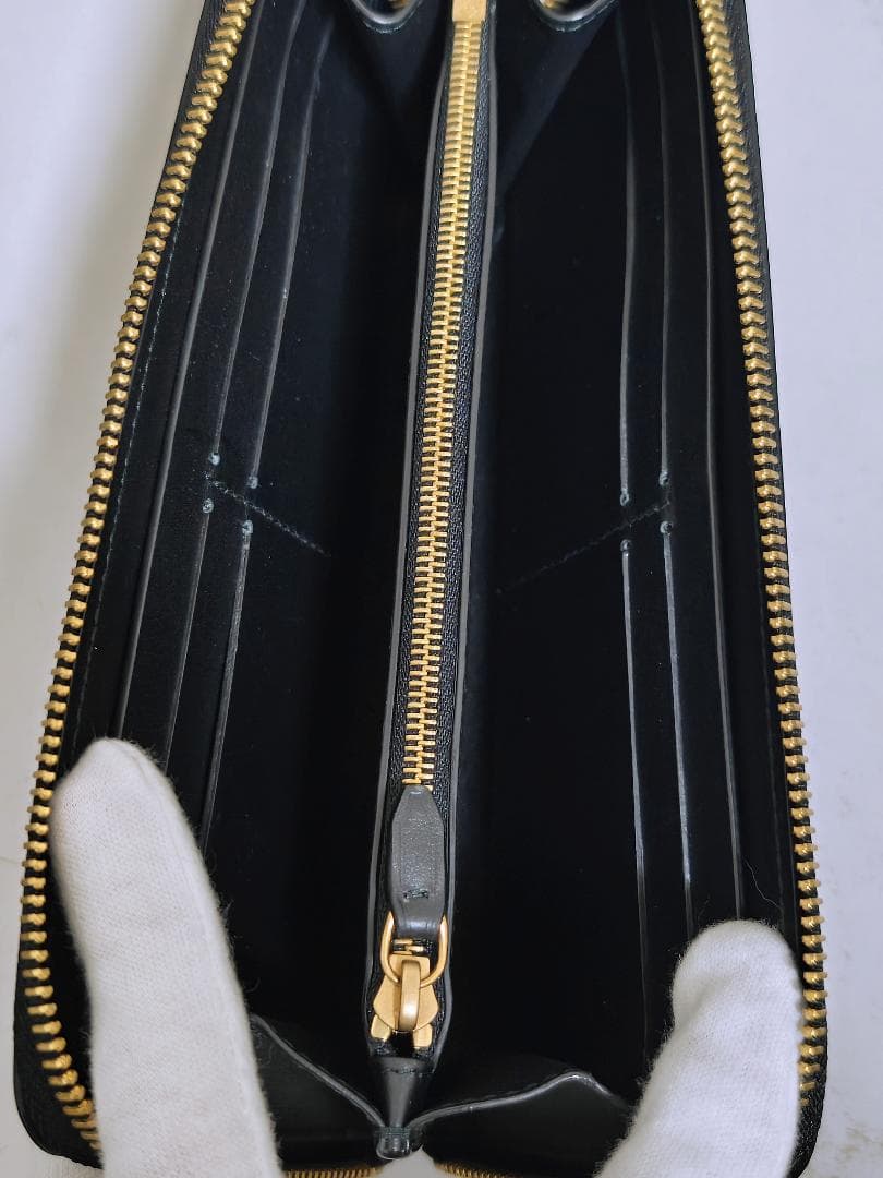 未使用品 ダンヒル DUKE ジップ コートウォレット 長財布 ブラック