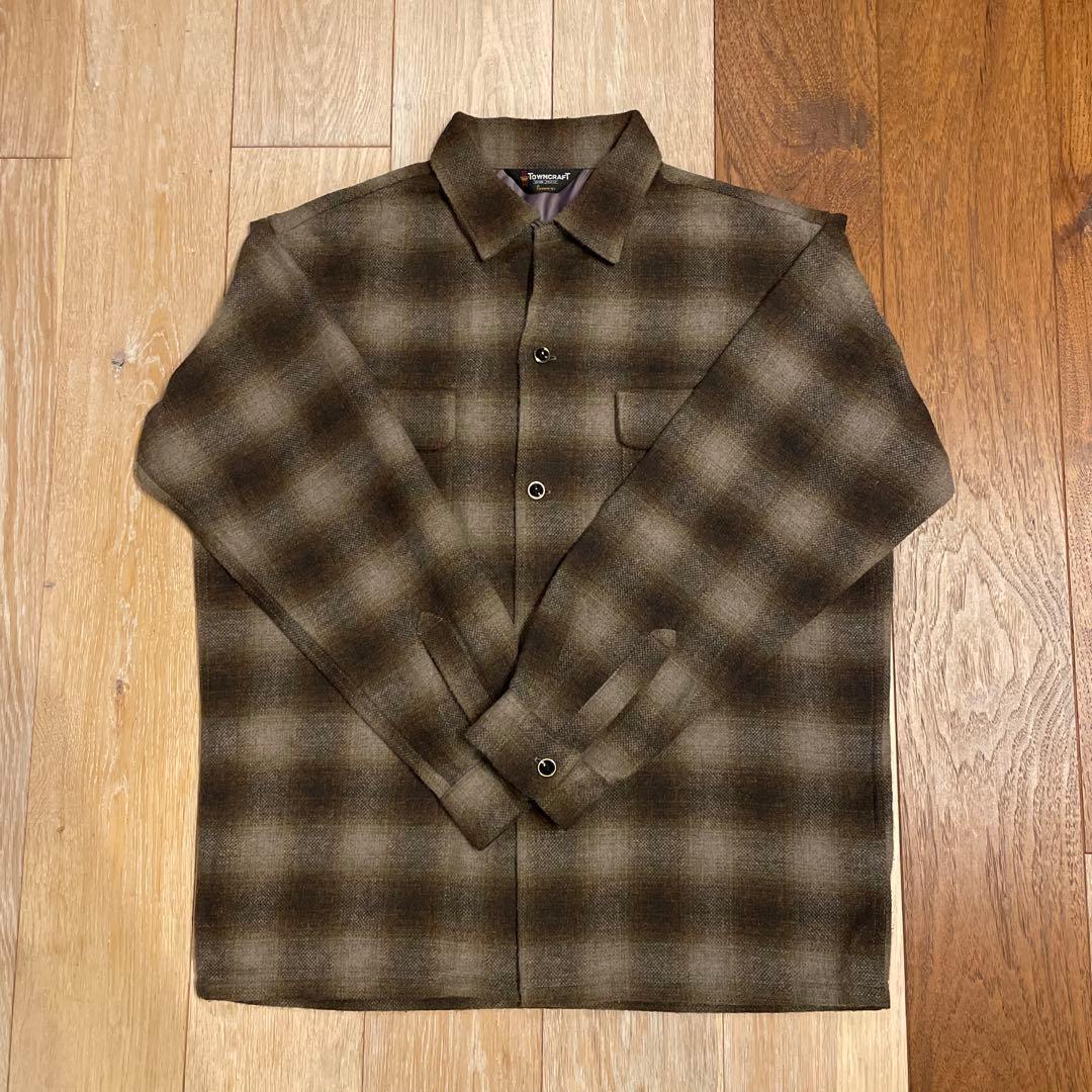 さ*ず様 TOWNCRAFT /WOOL CHECK LOOP COLLAR S