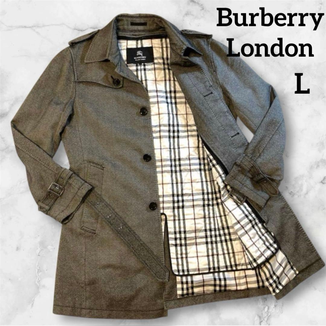 ターキー様　バーバリーロンドントレンチコート L グレー　ライナー　ノバチェック