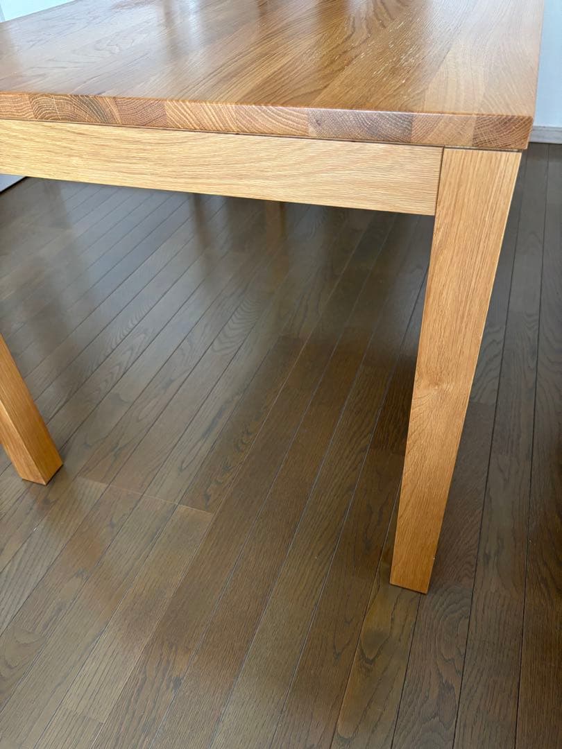 無印良品 無垢材テーブル（オーク材/引き出し付）
