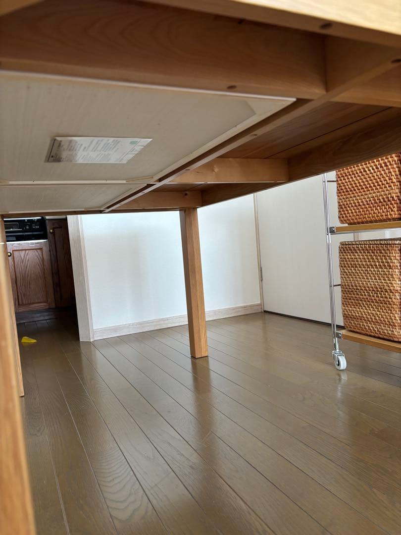無印良品 無垢材テーブル（オーク材/引き出し付）