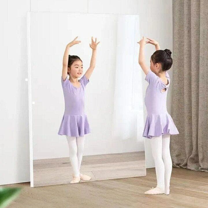 割れない鏡 ウォールミラー 壁掛け 姿見 幅80×高さ160cmシルバー1627