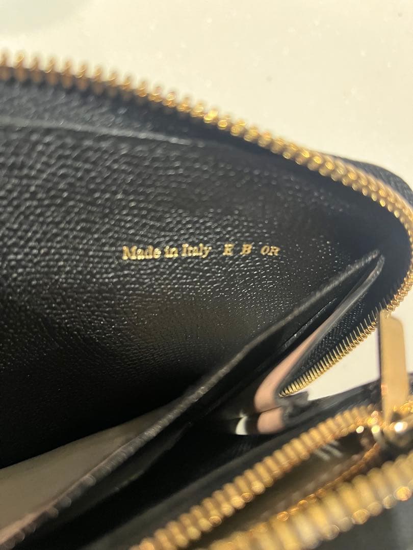 Valextra ブラック レザー 長財布