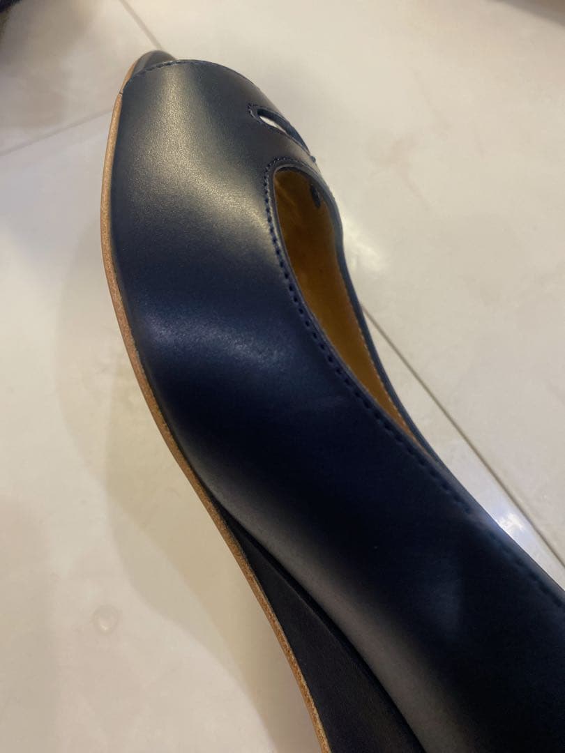 ペリーコ☆2025アネッリウェッジソールパンプス未使用ネイビー7.2万希少40