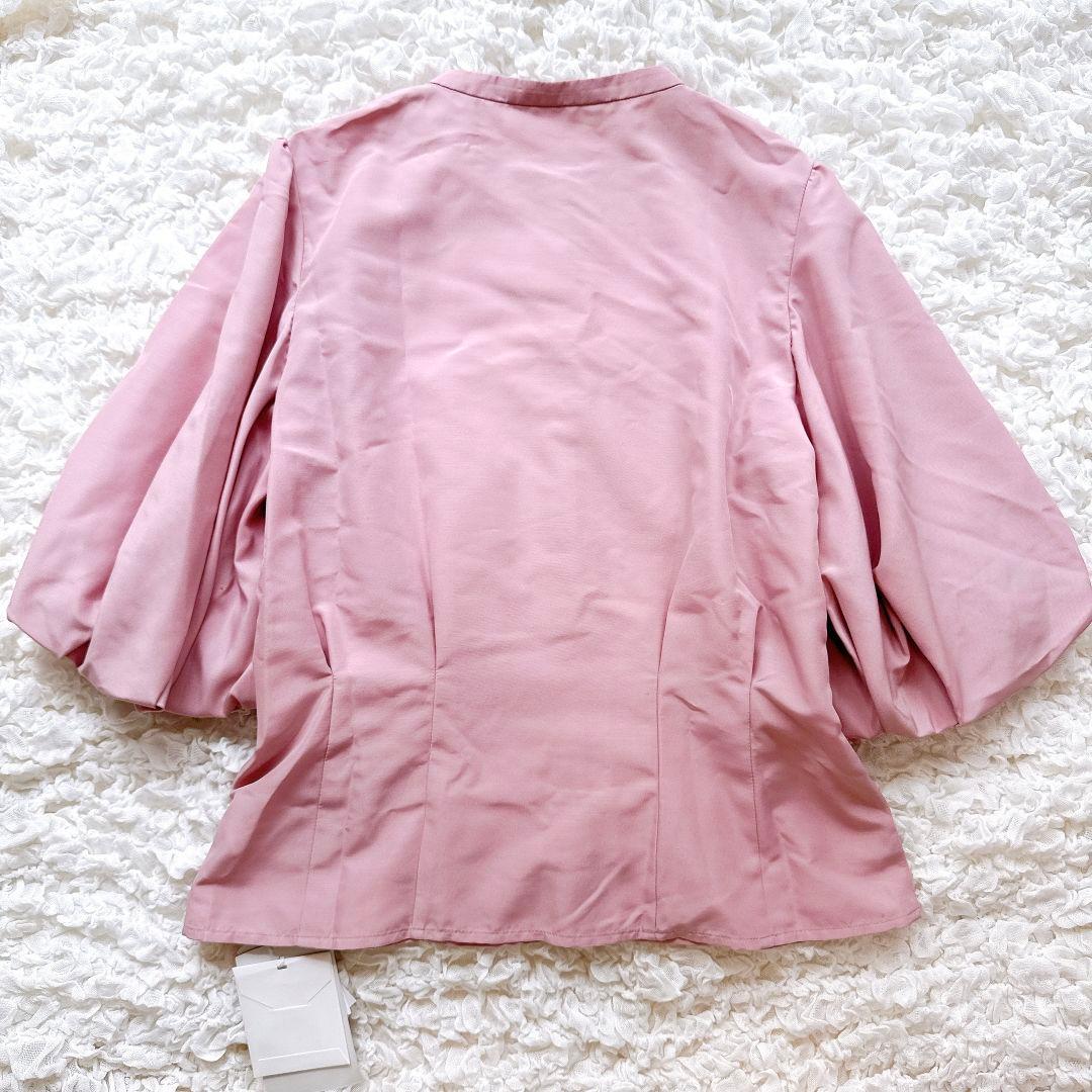 新品タグ付き♡CELFORD 衿ビジューブラウス バルーンスリーブ バンドカラー