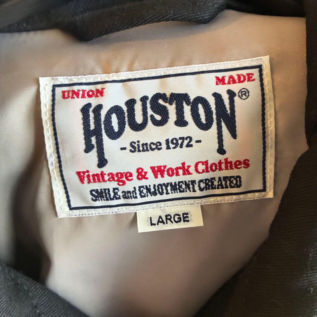 HOUSTON スーベニアジャケット 刺繍 ブラック Lサイズ