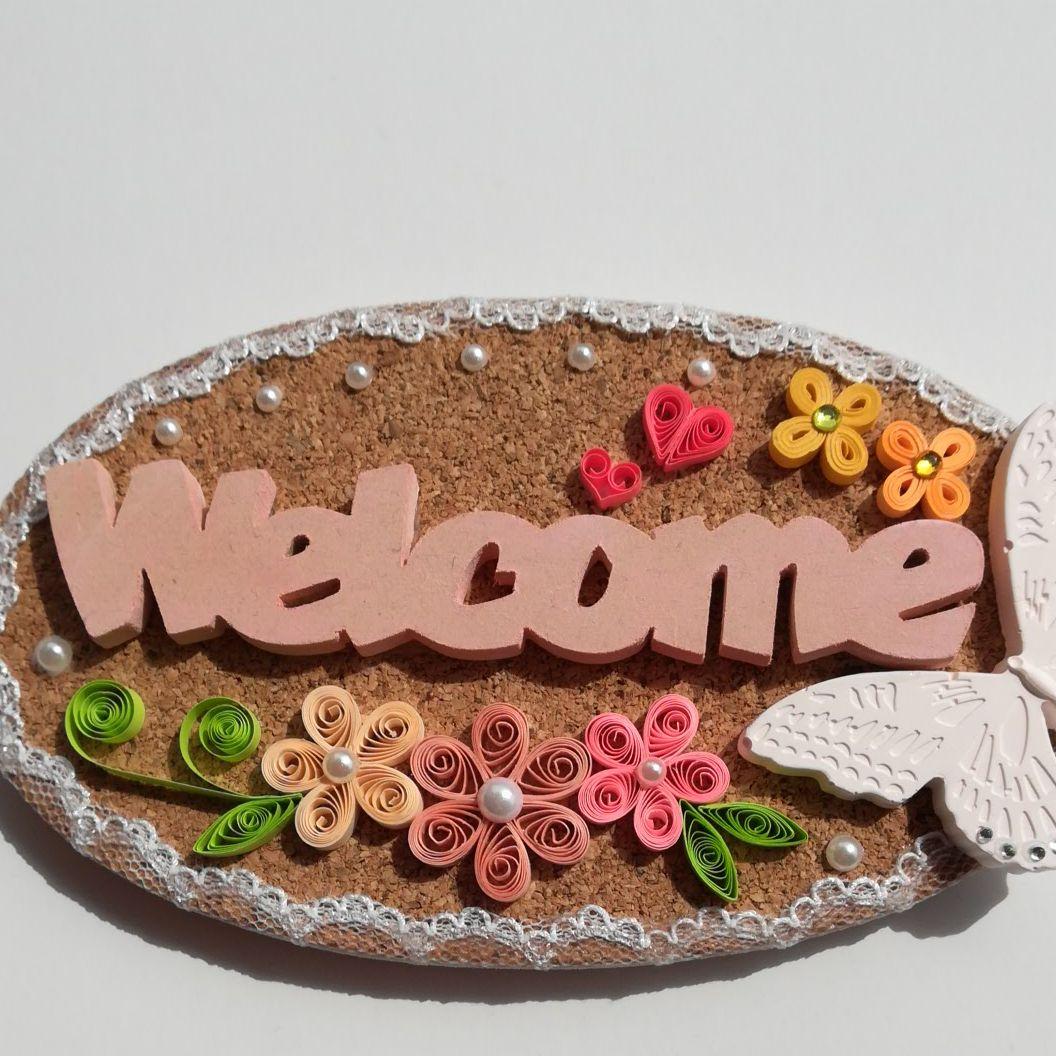 アロマストーンwelcomeボード＊ペーパークイリング