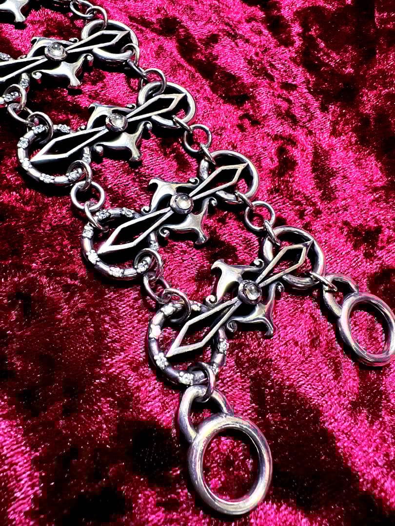 【激レア】clan.t.i シルバー 925 水晶 メンズ ブレスレット