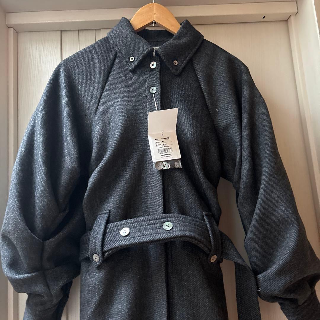 新品未使用　ローブブランBelted Wool Shirt Dress Mグレー