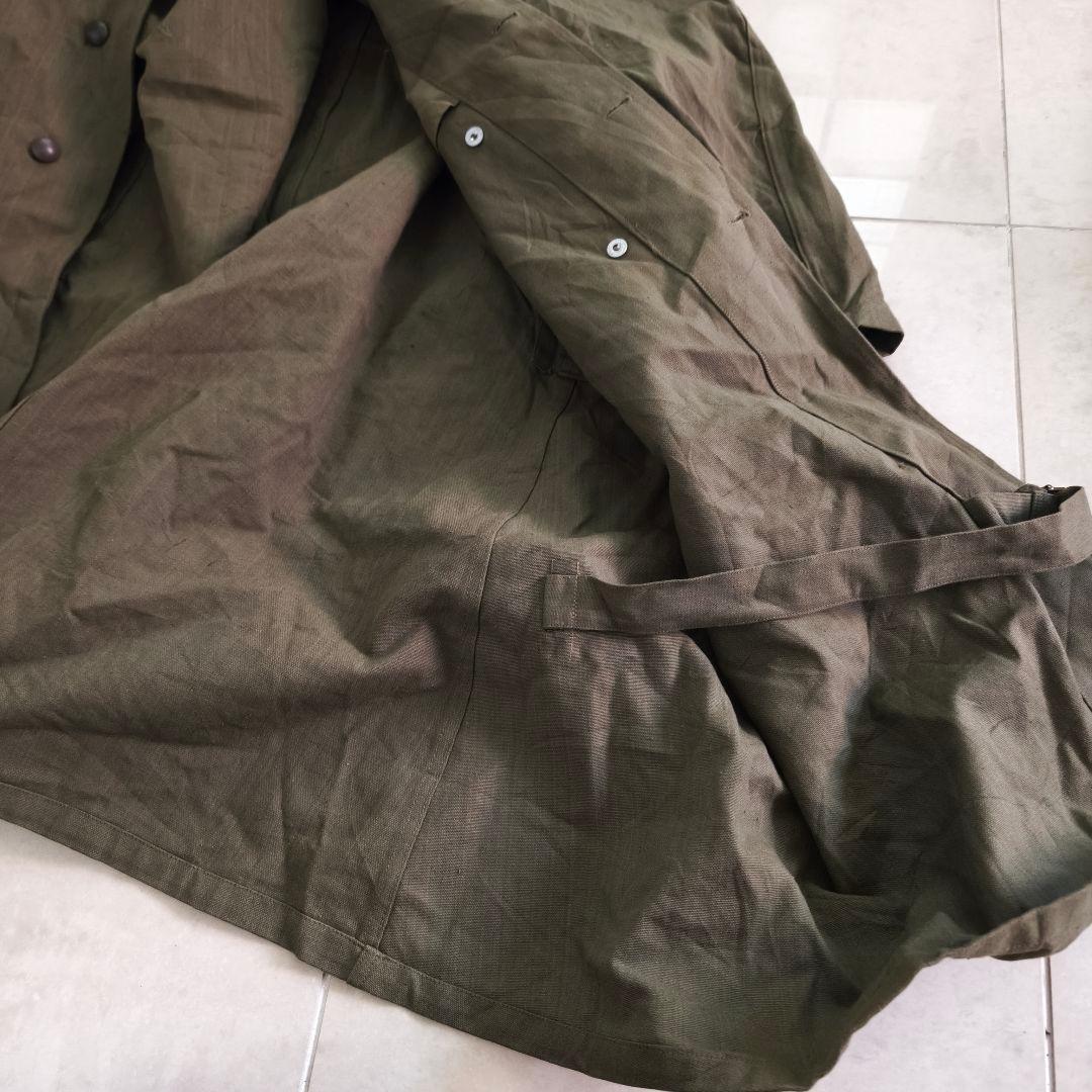 40s 50s 極上シルエット フランス軍 M-35 モーターサイクルコート