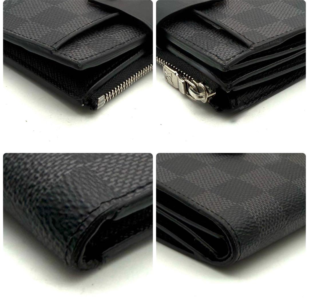 【新品近い】ルイヴィトン ダミエグラフィット ミュルティ ポルトカルト 折り財布