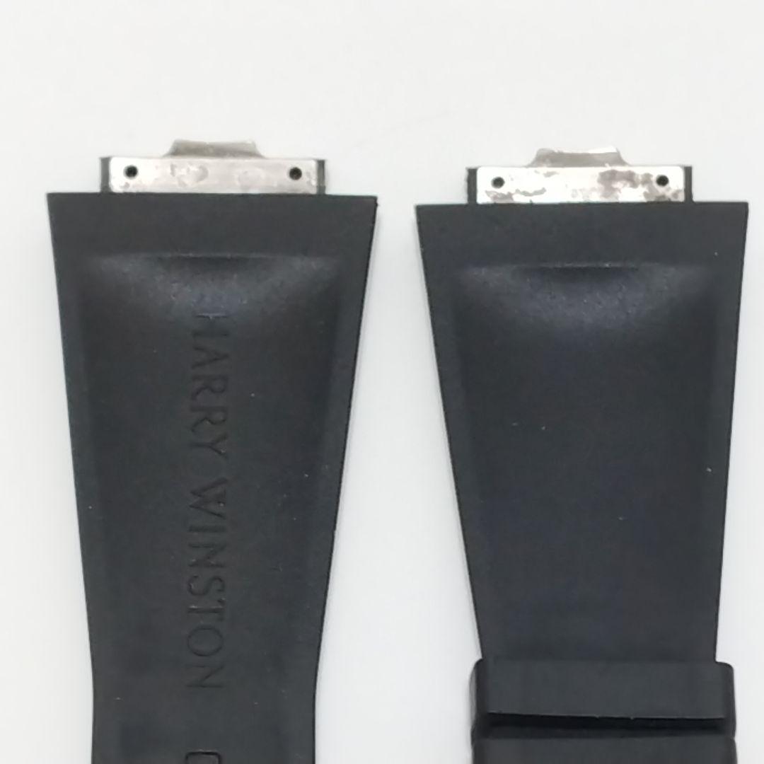 ハリーウィンストン　オーシャンスポーツ　ラバーベルト ストラップ　ブラック