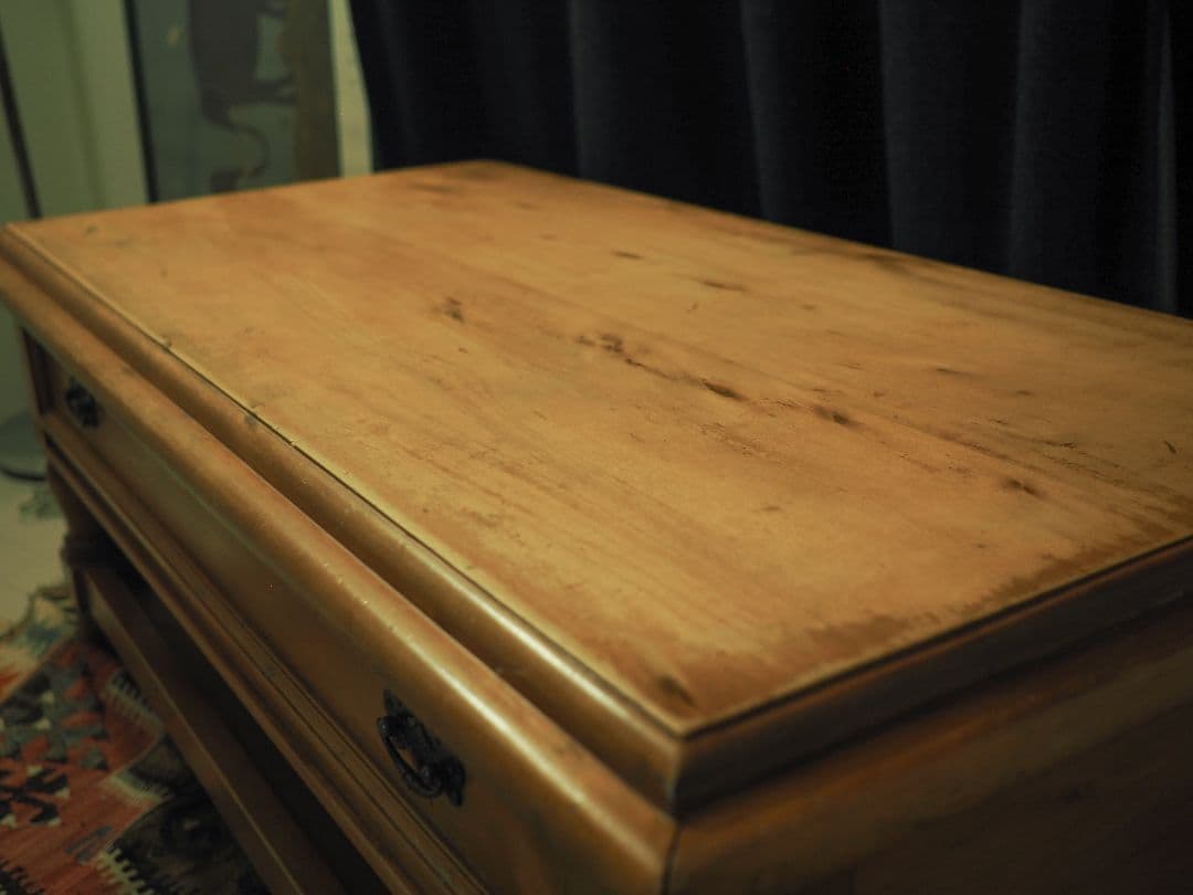 【値引中】レトロドロワーセンターテーブル