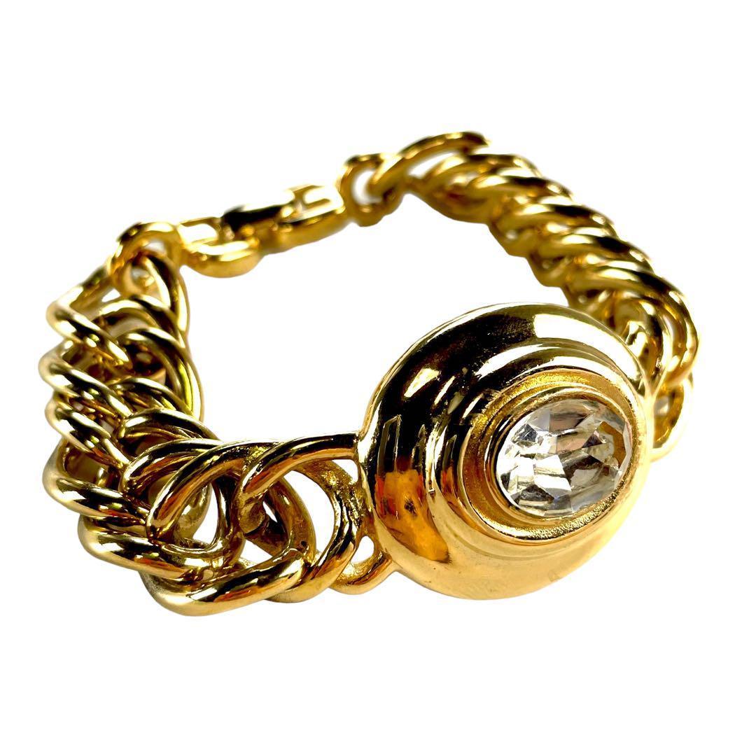 【圧倒的存在感】 GIVENCHY 90s ゴールド　ブレスレット 超大ぶり