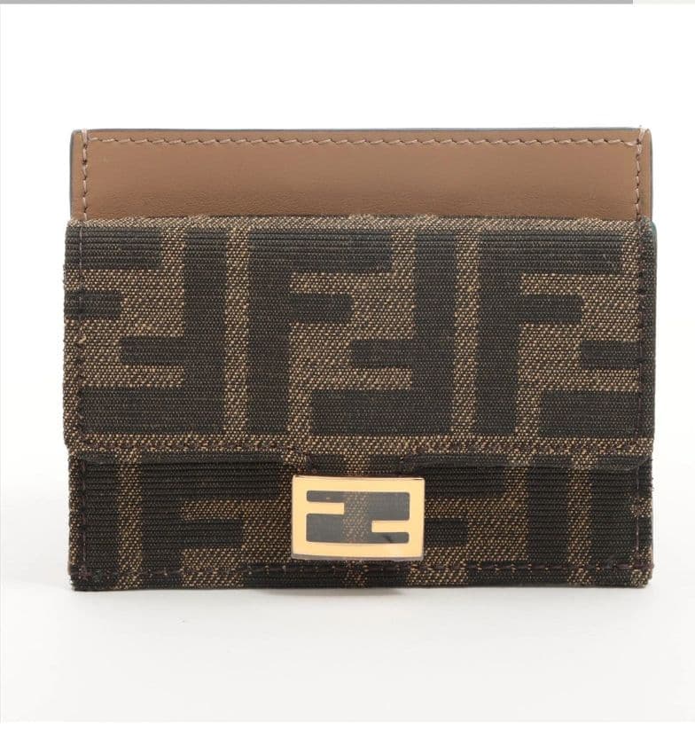 【新品未使用】正規品 フェンディ ズッカ キャンバス×レザー ケース