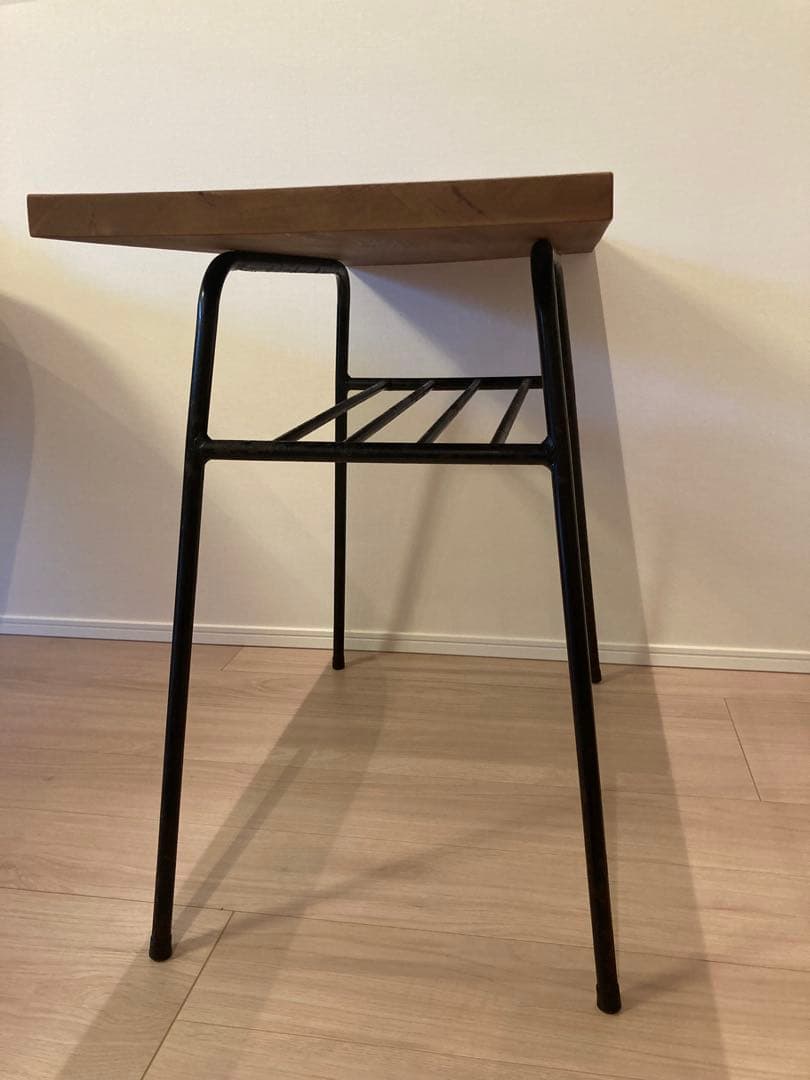 アイアン×無垢木製天板テーブル 作業台 デスク インダストリアルデザイン 工業系