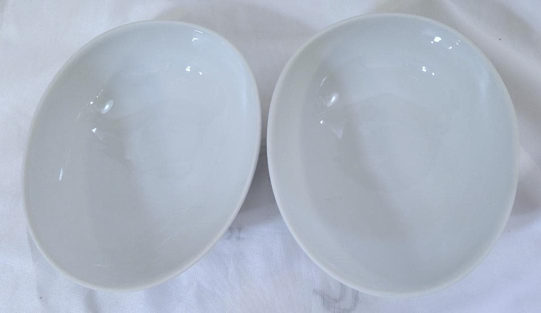 ☆【ロイヤルコペンハーゲン】ホワイトカラーサラダボウル16.5㎝2個組美品