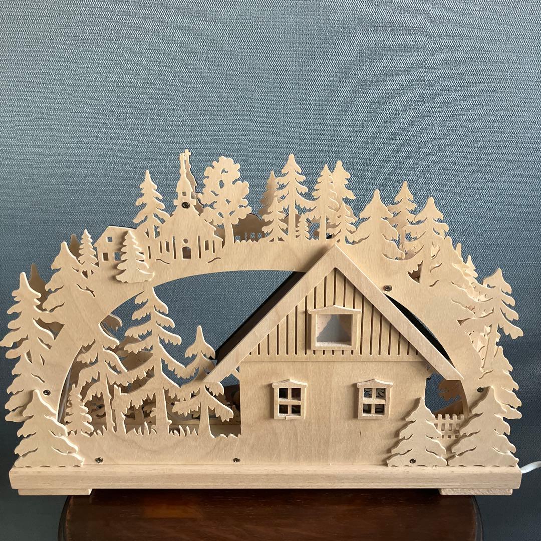 ドイツ　エルツ地方　木のクリスマス飾り　キャンドルアーチ　シュヴィップボーゲン