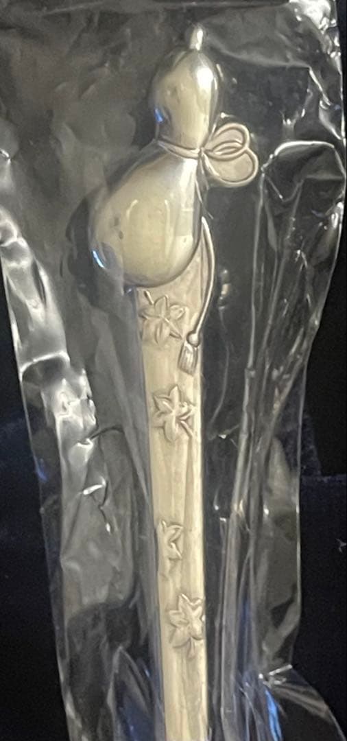 純銀 銀製 菓子楊枝 3本セット 木箱入り 総重量35g 未使用