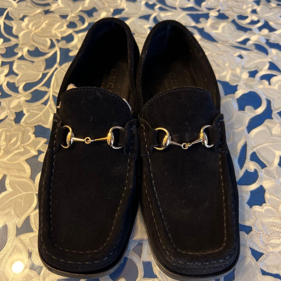 GUCCI ブラックスエード ドライビングシューズ　サイズ36 C