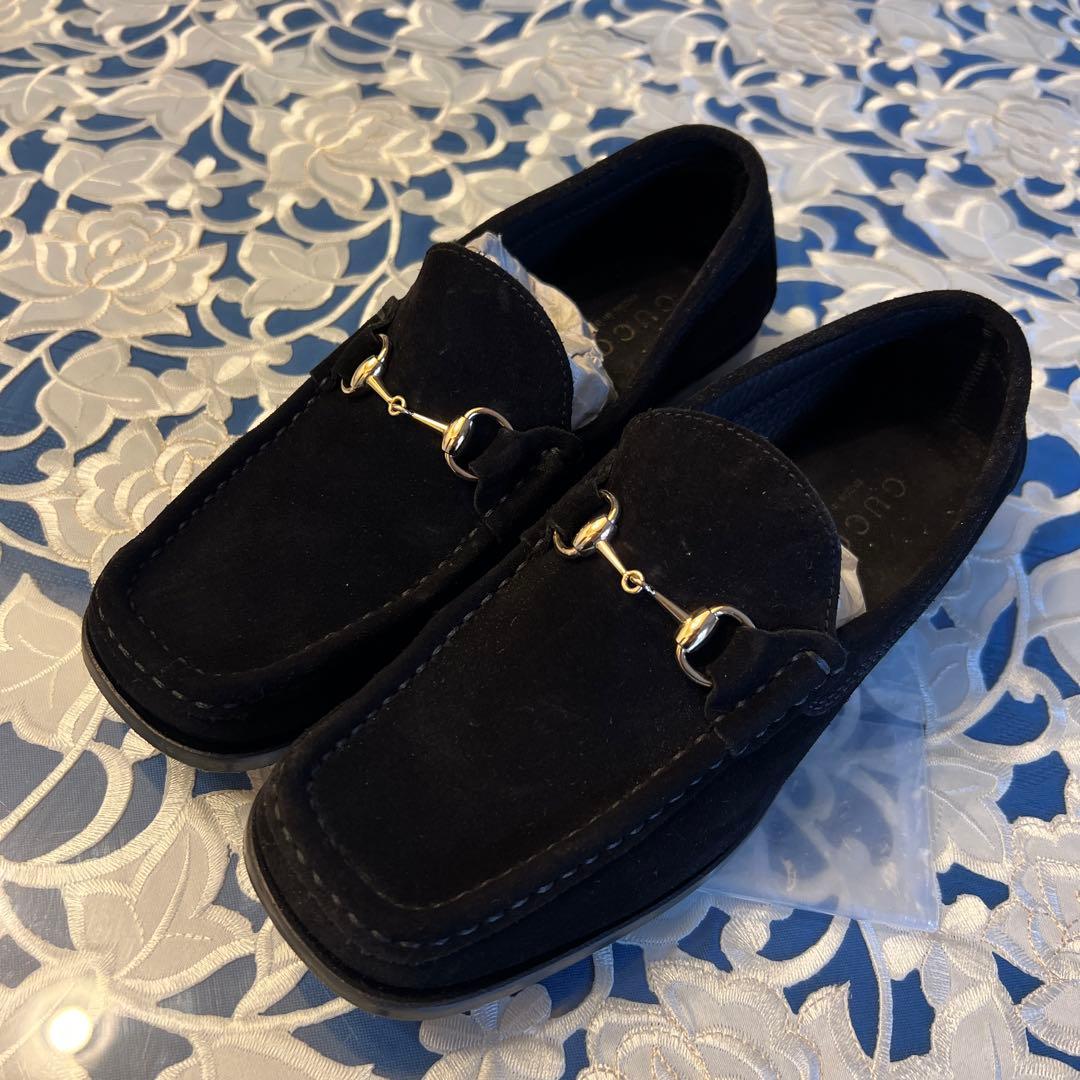 GUCCI ブラックスエード ドライビングシューズ　サイズ36 C