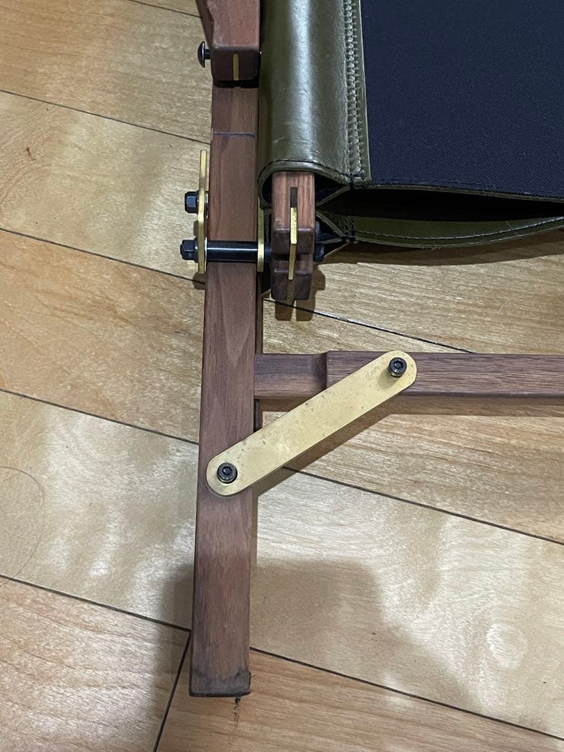 CAMP OOPARTS オーク材 チェア　座面革製　LOWTYPE