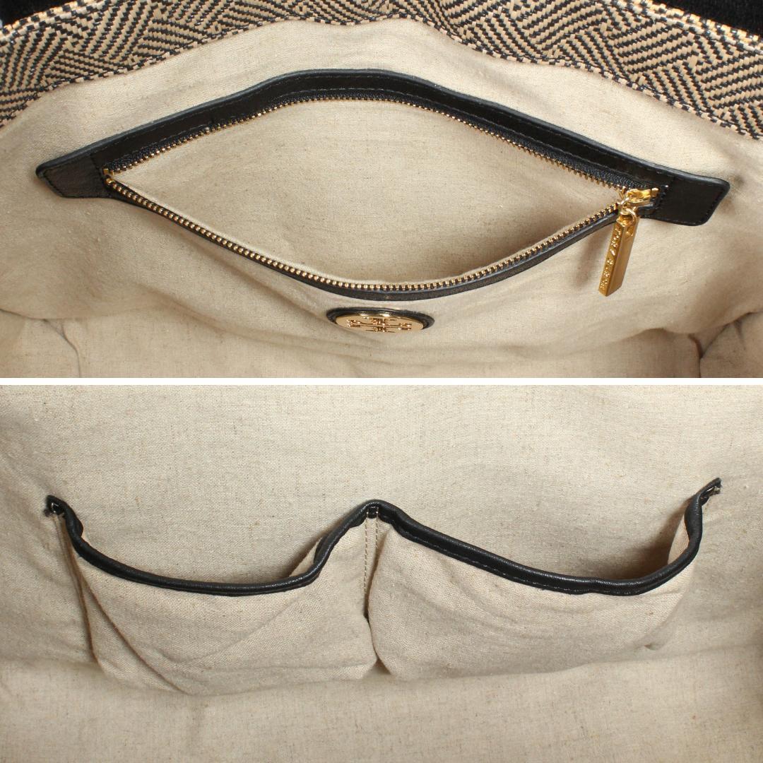 ✨極美品✨ トリーバーチ トートバッグ ハンドバッグ キャンバス レザー A4