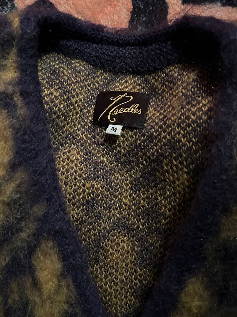 Needles モヘア総柄カーディガン Mサイズ