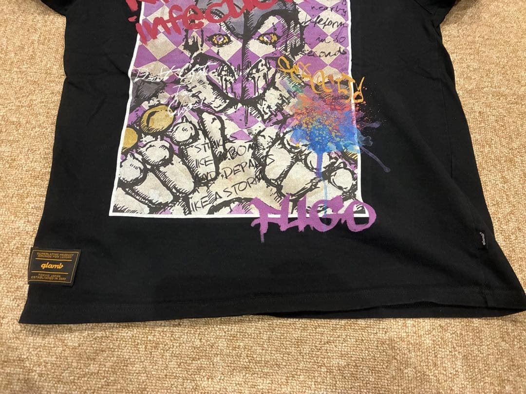 glamb×ジョジョ　コラボTシャツ　フーゴ　パープルヘイズ
