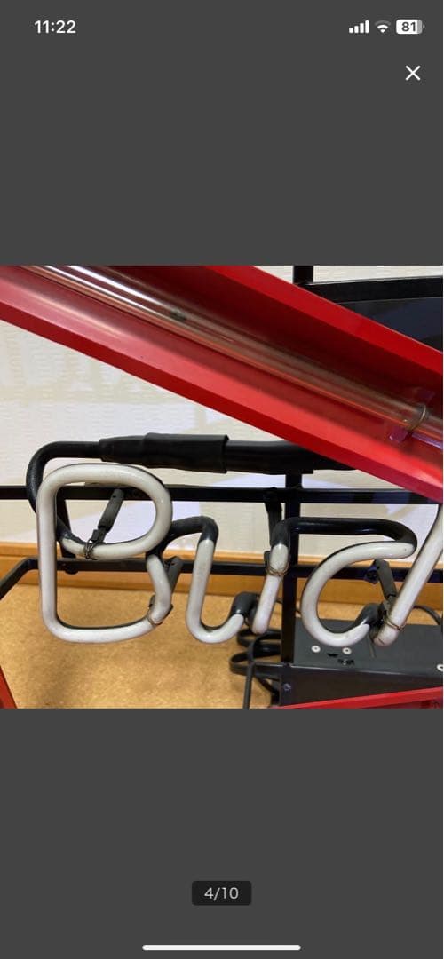 ネオン管　バドワイザー　当時物　アメリカン