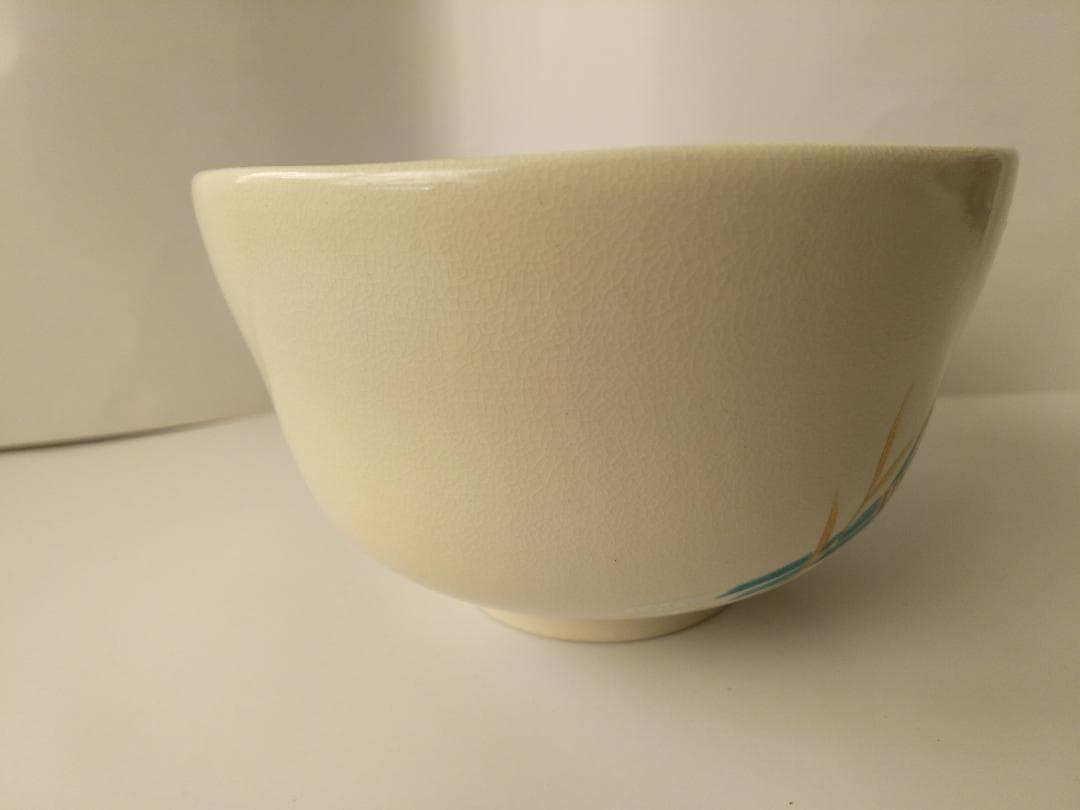 鳴滝窯 橋本城岳 色絵兜文 京焼 茶碗 茶道具 茶器 抹茶碗 共箱 新品 未使用