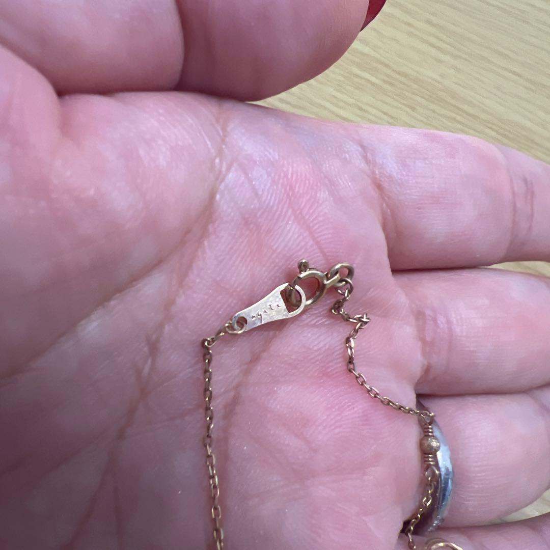 アガット　K10 ゴールド　サークル　ブレスレット