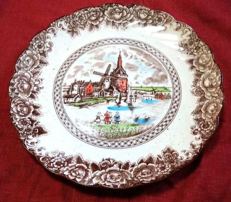 ♥６０年前のアンティーク・ヴィンテージ♦コレクション品【オランダ城風景】大皿２皿