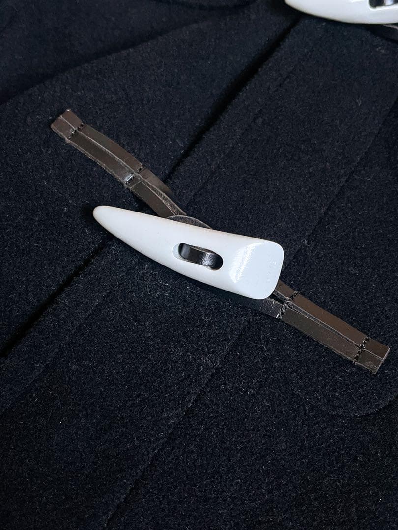 【HYKE】ハイク ヘリンボーン ホワイトトグル ダッフルコート ロング丈 1