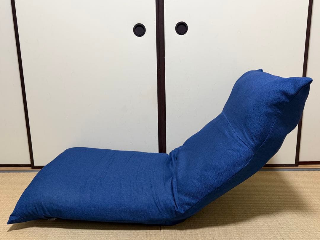 座椅子ヤマザキ ウエーブチェアKDR(ブルー)頭部背部脚部/３カ所リクライニング