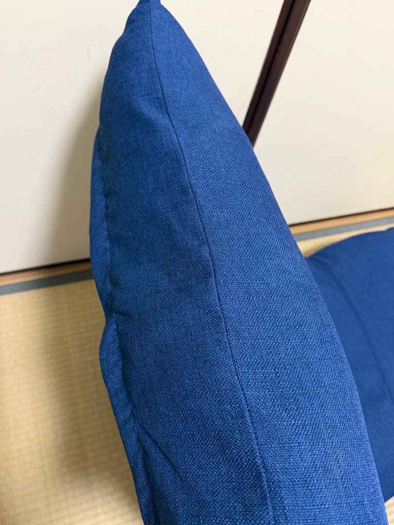 座椅子ヤマザキ ウエーブチェアKDR(ブルー)頭部背部脚部/３カ所リクライニング