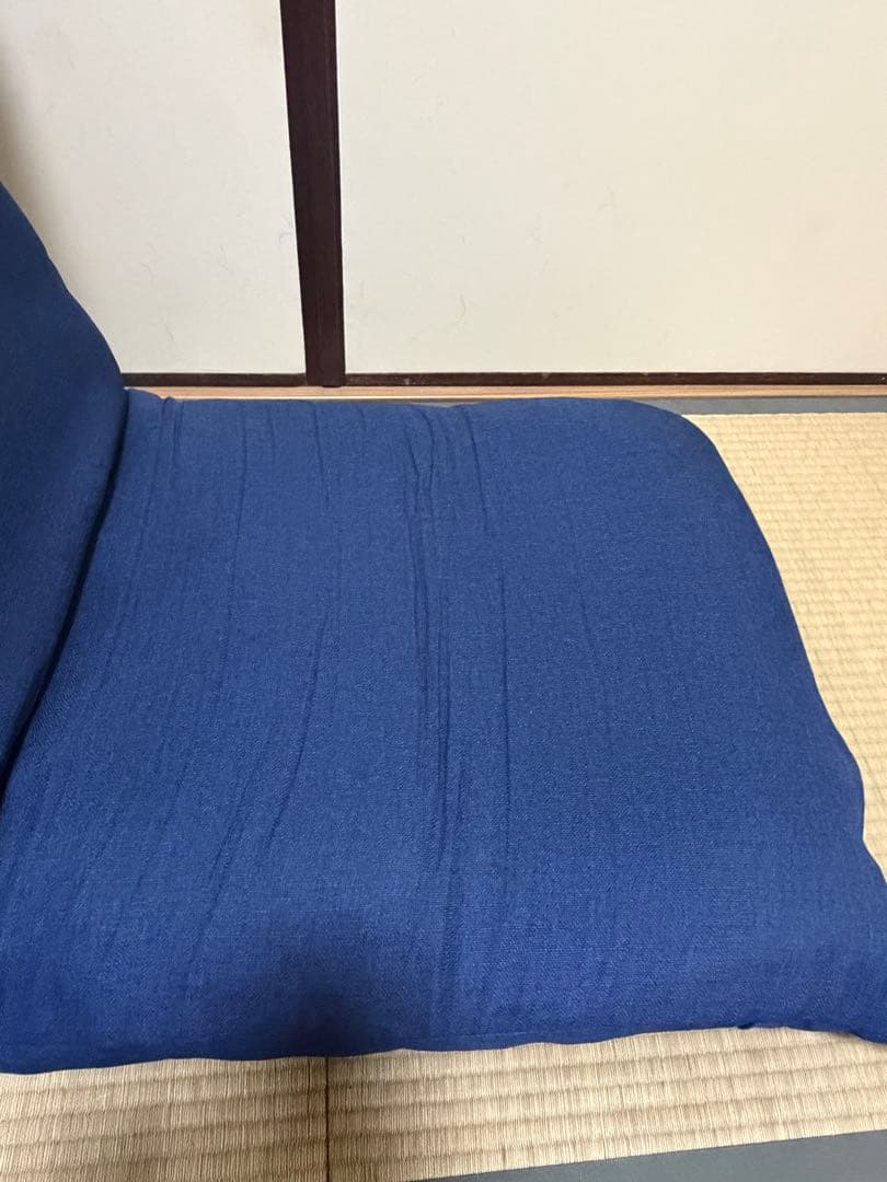 座椅子ヤマザキ ウエーブチェアKDR(ブルー)頭部背部脚部/３カ所リクライニング