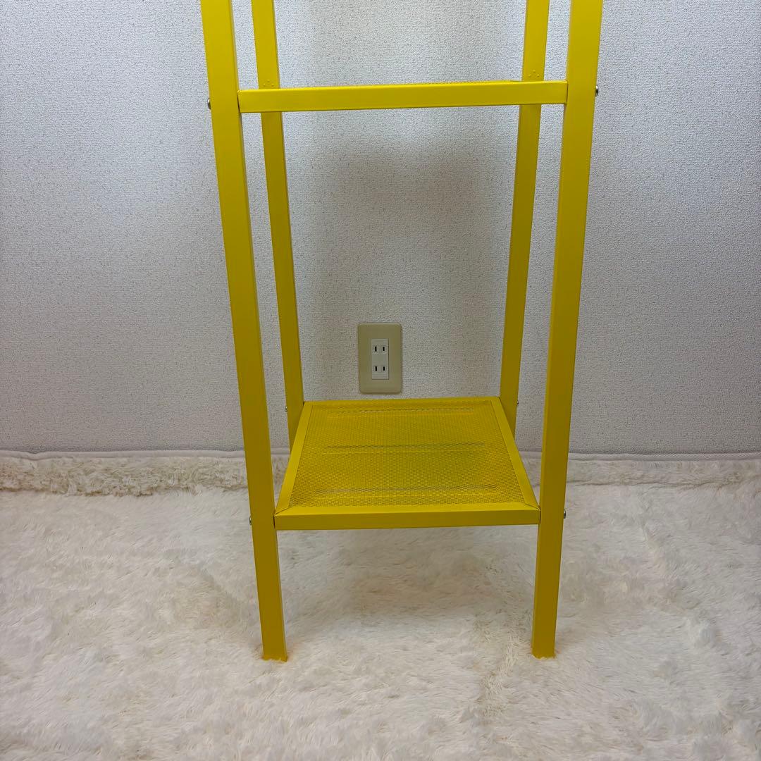 送料無料 IKEA LERBERG レールベリ イエロー メタルラック 4段