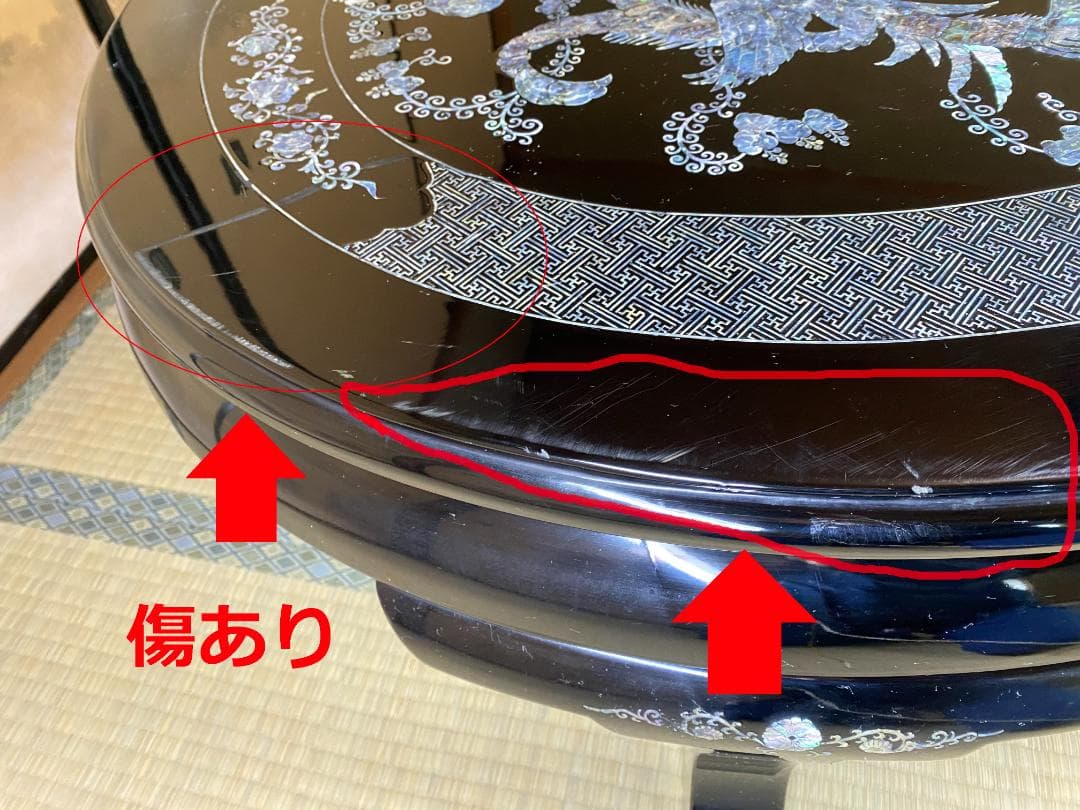 螺鈿細工の座卓