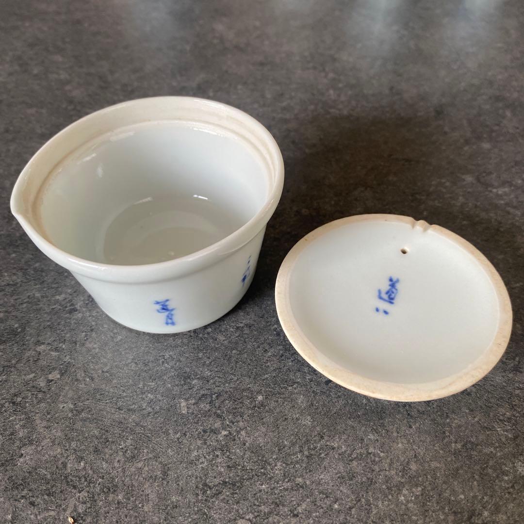 道八　玉露用　煎茶器　急須　湯冷し　煎茶椀　茶托　錫　盃