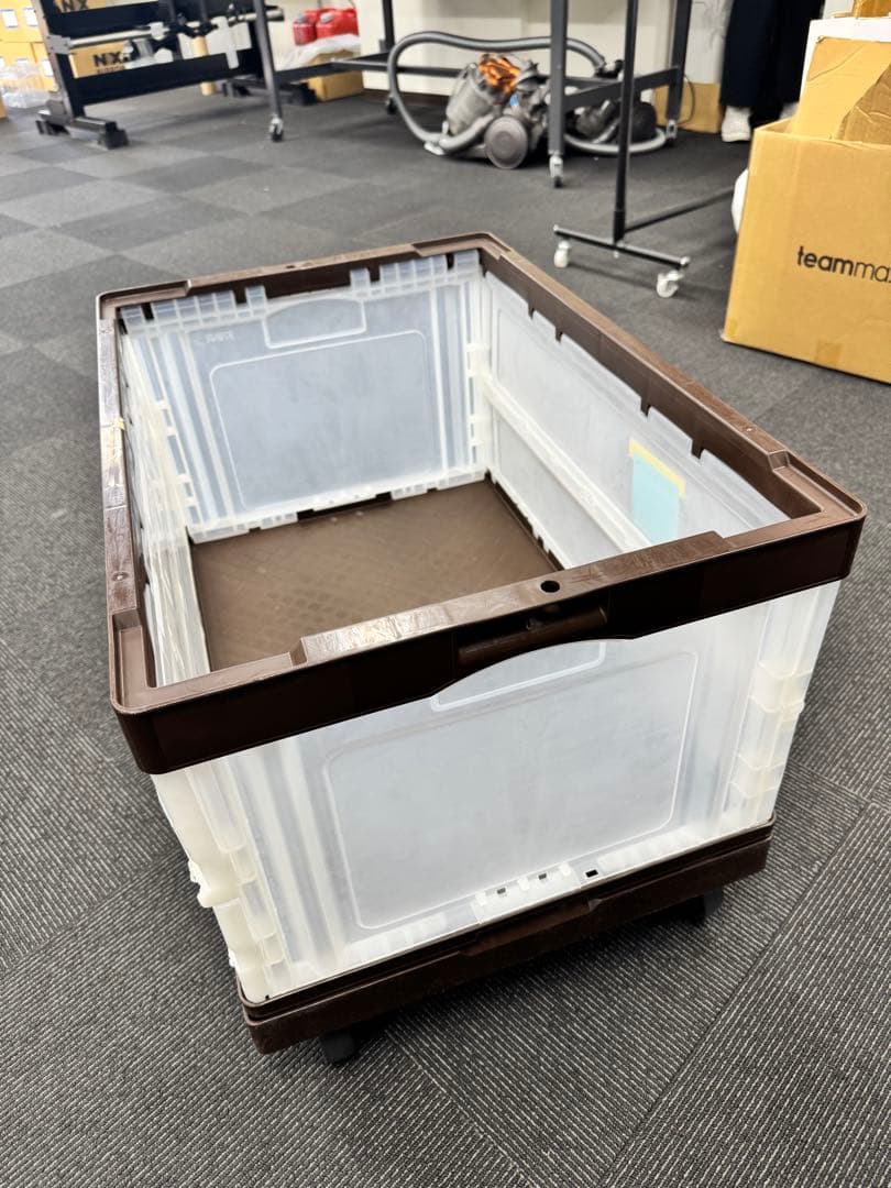 扉付き折りたたみコンテナ10セット（75L) ブラウン 10組 専用