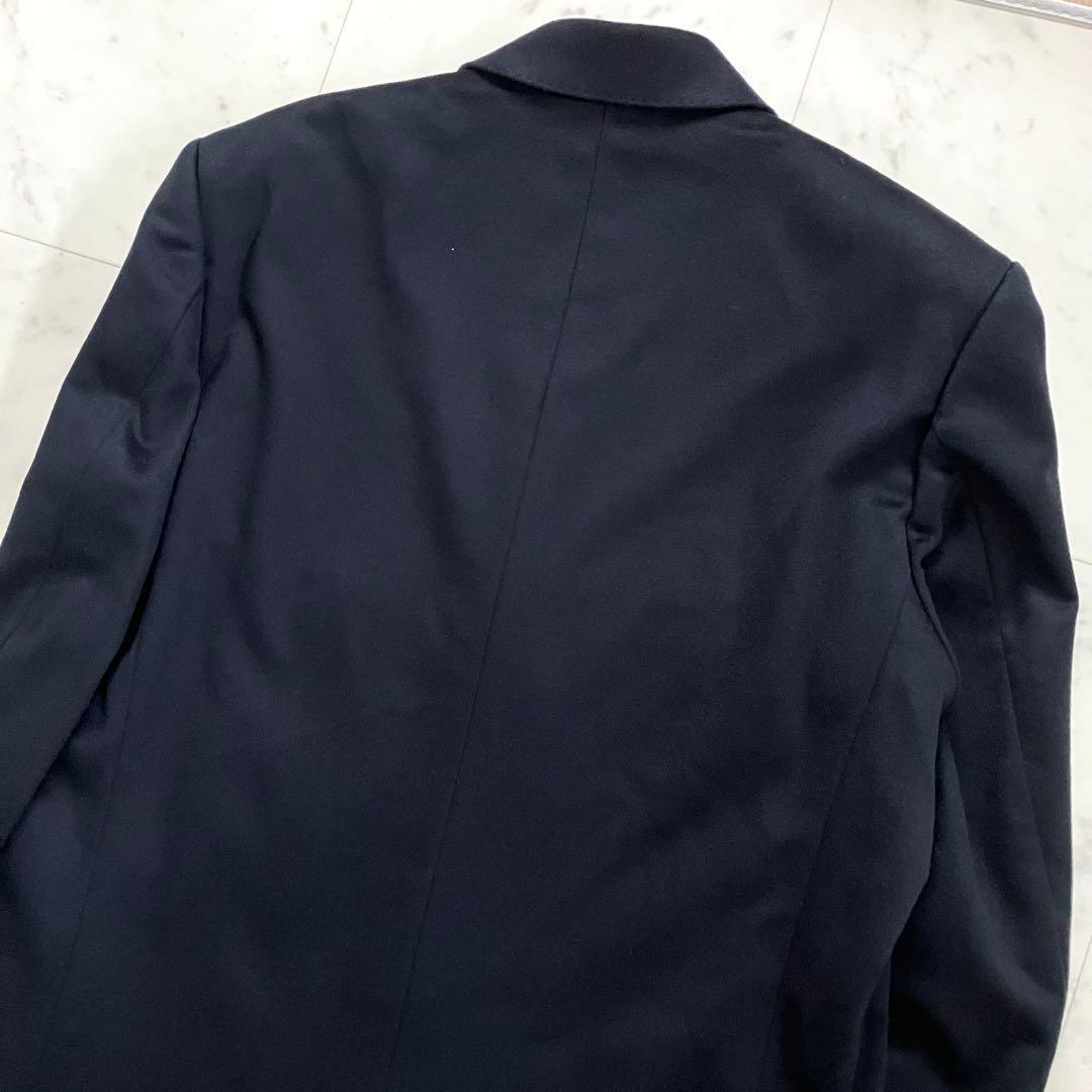 美品 ピュアカシミヤ100% ロングコート 濃紺 2L マキシ丈