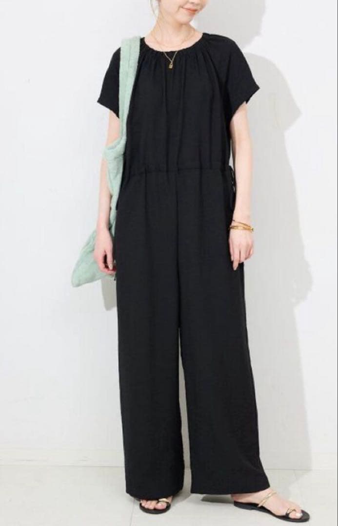 つみきさん専用　SLOBE IENAドロストギャザーオールインワン（黒）