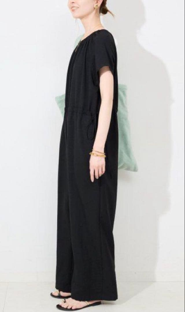 つみきさん専用　SLOBE IENAドロストギャザーオールインワン（黒）