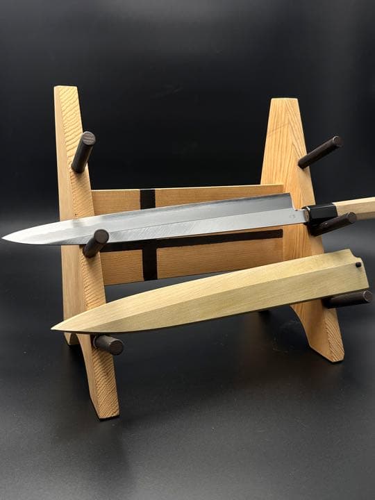 業務用 柳刃 青ニ 尺寸 300mm 本霞 鞘付き