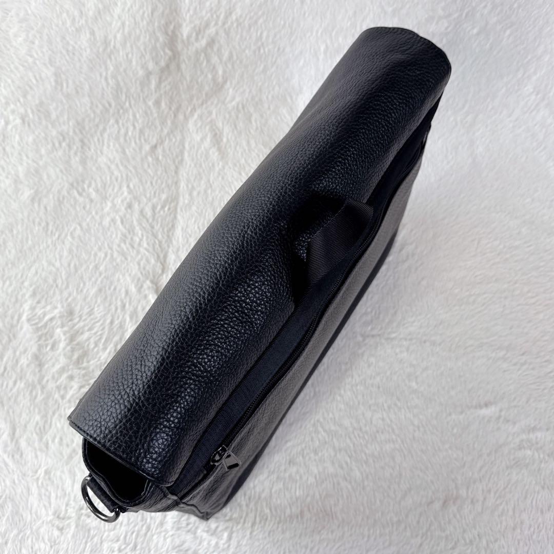 ☆美品 コールハーン メッセンジャーバッグ シボ革 2WAY ショルダーバッグ