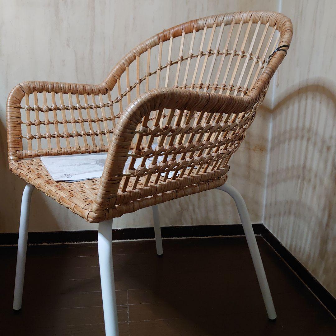 IKEA ナチュラルラタン アームチェア