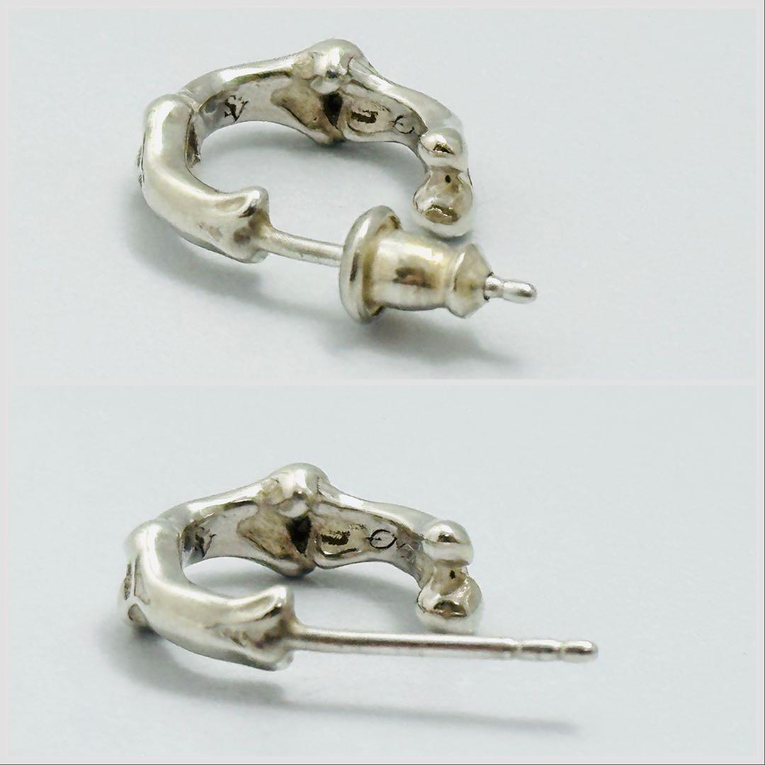 タカヒロミヤシタ　ザソロイスト　フープピアス　シルバー　ボーン　リンク