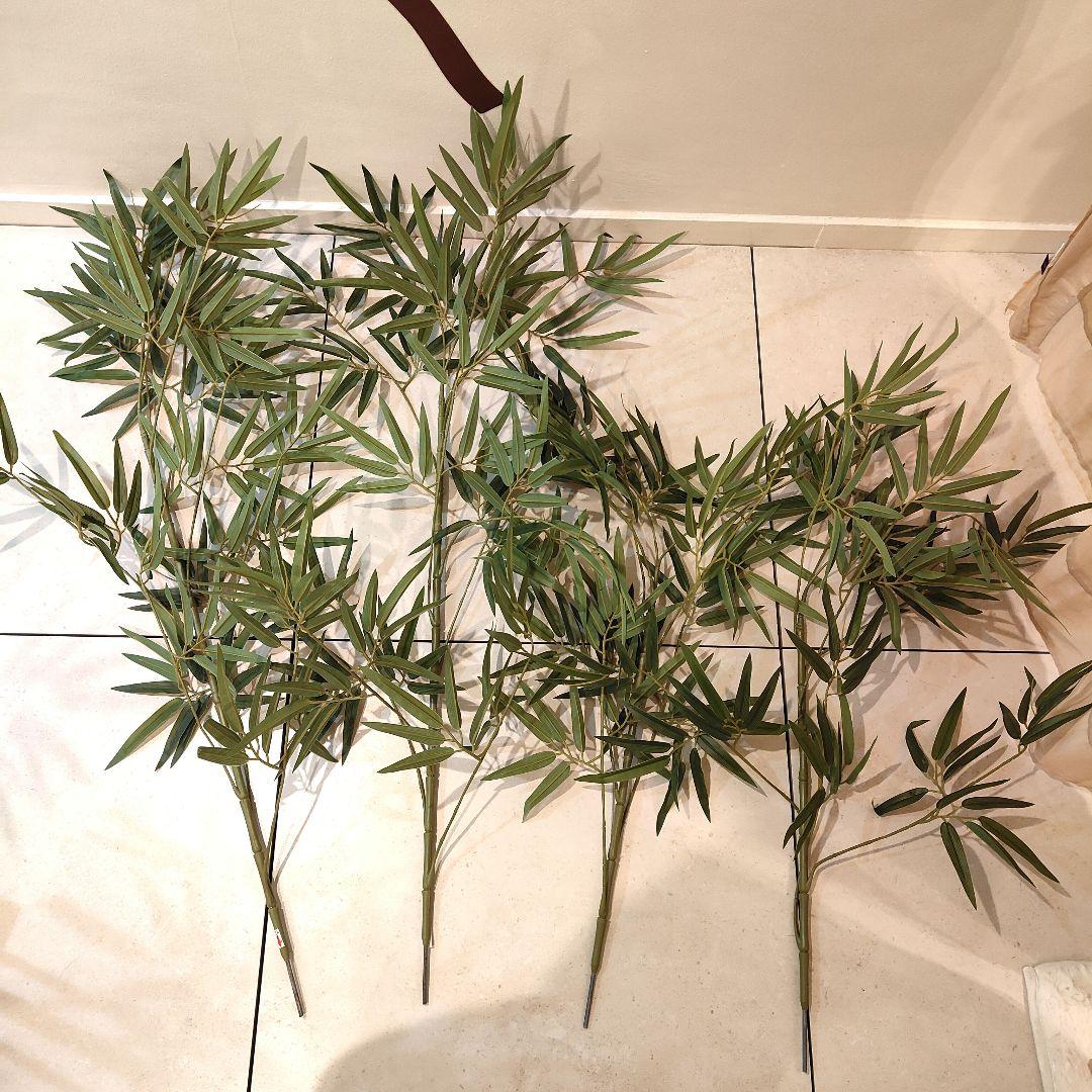 ★美品★人工竹 バンブー 約175cm 白鉢付き 観葉植物