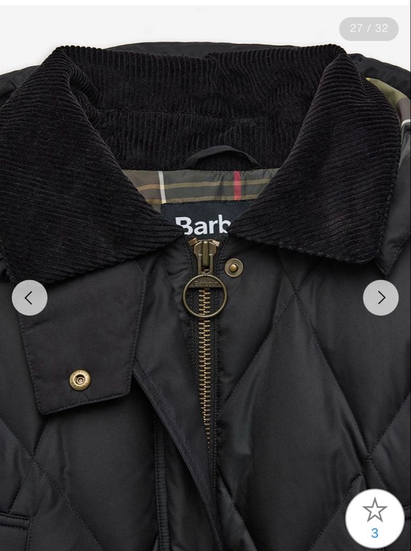 Barbour Yasminキルティング ダウン ジャケット ロング　タグ有り